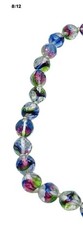 Vintage 1950’s Multi-Color Art Glass Bead Necklace Earring Set 16.5” L Germany