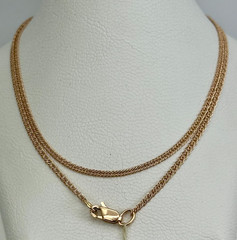 Vintage Original Rose Gold Chain 14K 585 19.69 in 3,35 gr. Factory Tag Ukraine