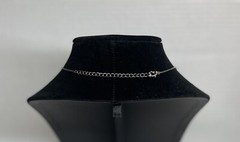 Liz Claiborne Black Cut Glass Clip Earrings & Dangle Drop Black Gunmetal Choker.