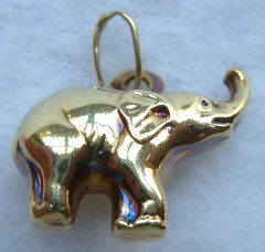Vintage 14K Gold Elephant Charm 1.5 Grams Italy