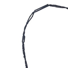 Antique Jet Glass Beaded Flapper Necklace Black Jet 32in Long