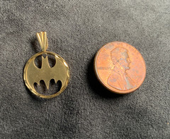 BATMAN Rare 14K Yellow Gold Charm Pendant Michael Anthony DC Comics Licensed