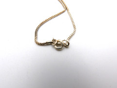 Silver St Saint Anthony Medal Box Chain Pendant Necklace 24 in