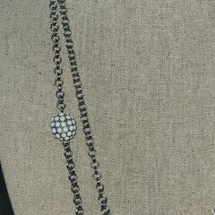 Vintage CHICO’S White Beaded Ball Station Necklace Opera Length 40″ 71g