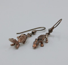 VTG 925 Alligator Crocodile Earrings 1.5in Drop Sterling Silver 3.4g Articulated