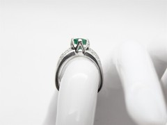 Designer $7000 3ct Natural Emerald VS G Diamond 19k White Gold Band Ring 10g