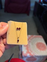 Vtg 12K Gold Filled Genuine Amethyst Set Earrings, Necklace & Pendant