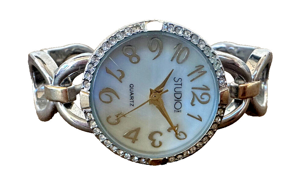 Wristwatch Watch Cuff Studio Time Quartz 361 PC21 AsIs Japan STD967T Domed Glass