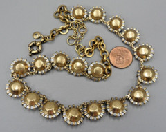 J Crew Anna Wintour Necklace Georgian Collet Riviere Rivoli Crystal Brulee Vtg