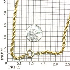 Vintage 25 Inch 12K Gold Filled 3.7 mm Rope Chain, 24.5 Grams