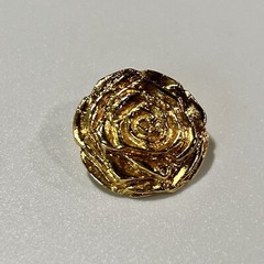 Vintage Mother’s Day Rose Pin Gold Tone Flower Gift Mom Holiday Special Occasion