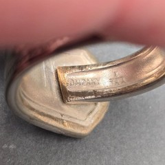 Vintage Silver Spoon Ring Size 10.5 Art Deco Upcycled Flatware Statement Ring