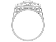 Vintage 0.78Ct Diamond and 18k White Gold Dress Ring Circa 1950