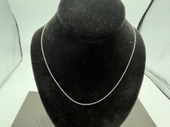 0.66g Vintage Sterling Silver 925 Delicate Cable Chain Necklace 18 in M