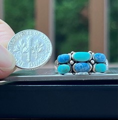 NOT AVAILABLE ! 925 Sz 10 Turquoise Ring Stunner ! Sterling Silver Vintage