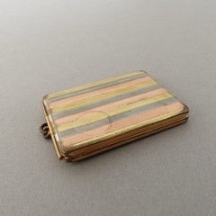 Vintage 20s Art Deco Marathon Rose Gold Tone Rectangular Locket Photo Pocket