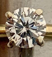Vintage Solid 14k Yellow Gold Diamond Ring Estate, Natural Diamond, Antique 0.68