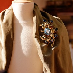 Eisenberg Original Giant Flower Brooch Book Piece 1940s