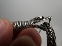 Vintage Sterling 925 SNAKE Wheat Chain Convertible Lariat Necklace & Bracelet