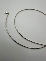 Vintage Sterling Silver Omega Necklace 18” X 2mm JB25