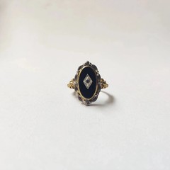 Art Deco Style 925 Silver Victorian handmade Black onyx Anniversary Wedding Ring