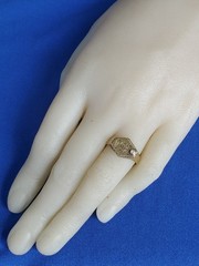 RARE FIND! Antique Victorian Girls 14k Gold Baby’s Ring DIAMOND Floral SIZE 6.5