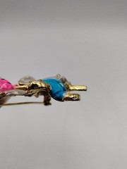 Vintage Lind Gal LG Enamel Mouse Brooch Gold Tone Running Away