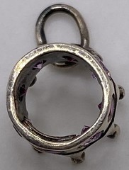 Brown County Sterling Silver Rhinestone Purple Charm 2.3g 1/2”
