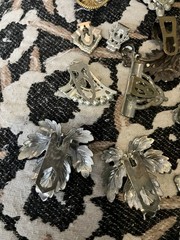 Art Deco Dress Clip Lot 20 1930s Rhinestone Clips Vintage Jewelry Brooch