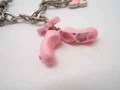 CHARM IT! BRACELET & 11 CHARMS ENAMELED PUPPY BUNNY CUPCAKE CELL PHONE CAKE +
