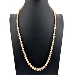 Vintage Marvella 1950s 1960s Cream Faux Pearls Graduated Beads 23″ Necklace