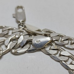 Vintage 925 Sterling Silver Heavy Chain Necklace 12mm 74cm 29in 112.4g Stamped