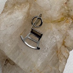Vintage Sterling Silver Rocking Chair Charm Miniature 3D Furniture Pendant 0.66g