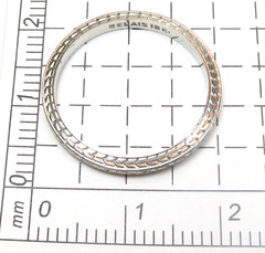 Antique Art Deco 1920’s BELAIS 18KW Wedding Band Ring Size 6.75 UK-N 2.09 MM