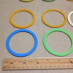 Vtg Lot of 8 Colorful Plastic, Lucite ? , Bakelite ? Stackable Bangle Bracelets