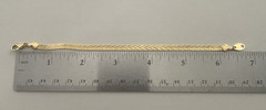 Vintage Avon Gold Tone Herringbone Bracelet Small Size 6.5″ Double Sided