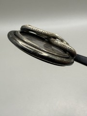 Antique Victorian Sterling Silver Snake Serpent Dendritic Agate Pendant