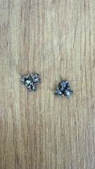 Vintage Soviet earrings, 1 piece, 916 silver star, USSR FLOWERS
