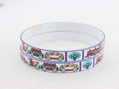 8.25″ Vintage Set of 2 Marlene Austria Enamel Bangle Bracelets Modernist