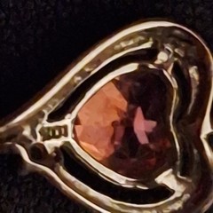 Vintage Uncas 10K White Gold Heart Pendant – Iridescent Aurora Borealis Crystal