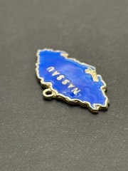 Vintage Sterling Silver Nassau Bahamas Enamel Charm G7