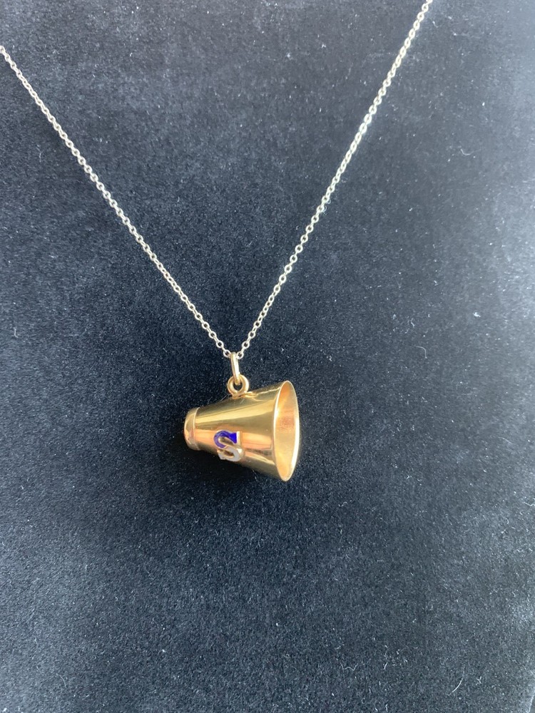 Vintage JMF 1/10 Gold Filled Cheer Bull Horn Charm/Pendant Collectible Glory Day