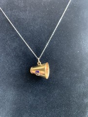 Vintage JMF 1/10 Gold Filled Cheer Bull Horn Charm/Pendant Collectible Glory Day