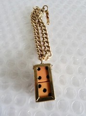 dICE CAGE CHARM BRACELET METAL UNISEX KITSCHY VINTAGE COSTUME JEWELRY neocurio
