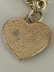 VINTAGE Y2K JUICY COUTURE GOLD TONE ENAMELED HEART NECKLACE