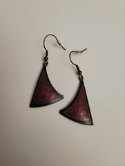 Vintage Sea Gems Celtic Lands Cloisonne Enamel Earrings