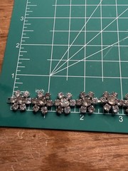 Vtg. Kramer Rhinestone Choker Floral Necklace Mid-Century Hollywood Regency