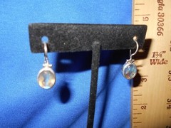 Vintage 925 Sterling Silver Jewelry Gorgeous Rutilated Quartz Earrings JS176