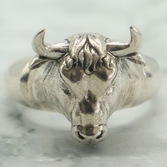 Buy 2 Get 1 Free 3D Taurus Bull Head Horns Men’s Stainless steel Rings Many Size