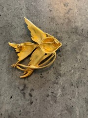 Vintage 3 Fish Brooch Lot – Gold Tone with colorful rhinestones on 2 brooches